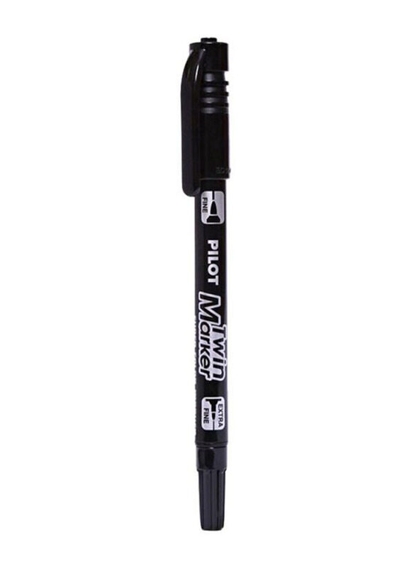 Pilot 12-Piece Twin Marker Set, Black