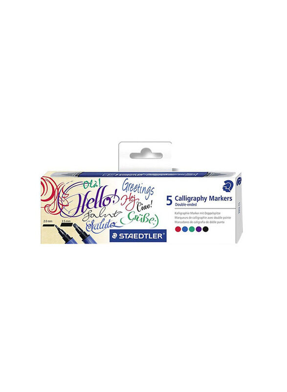 Staedtler 5-Piece Calligraphy Marker, Multicolour