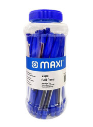 Maxi 25-Piece Medium Tip Ball Pen Set, Blue