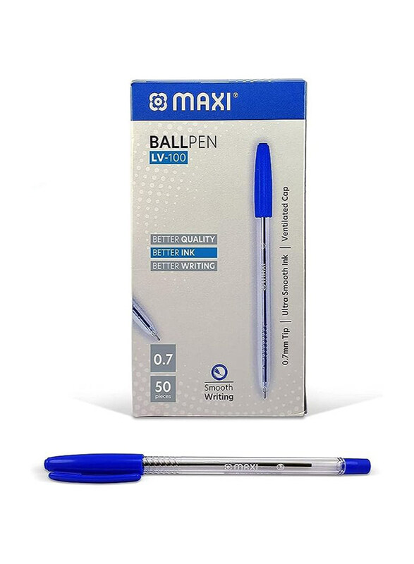 

Maxi 50-Piece Ball Pen Set, 0.7mm, Blue