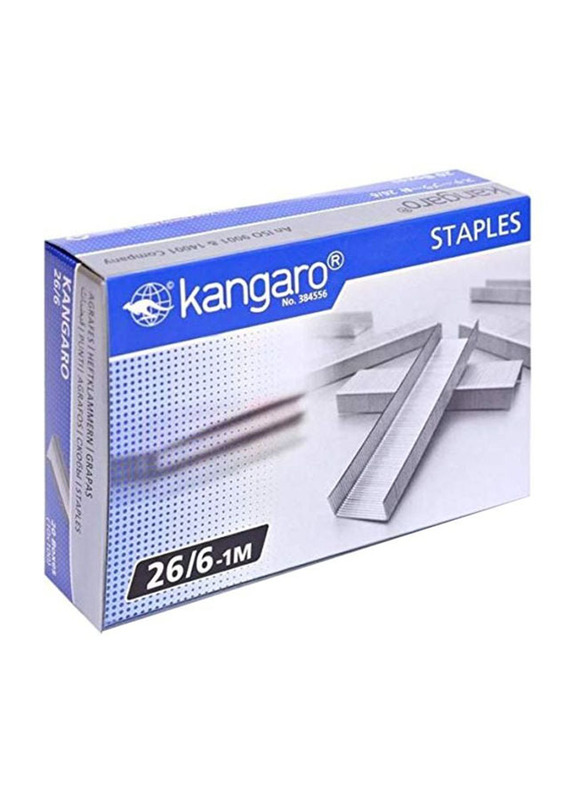 Kangaro Staple Pins, 1000 Pieces, Silver