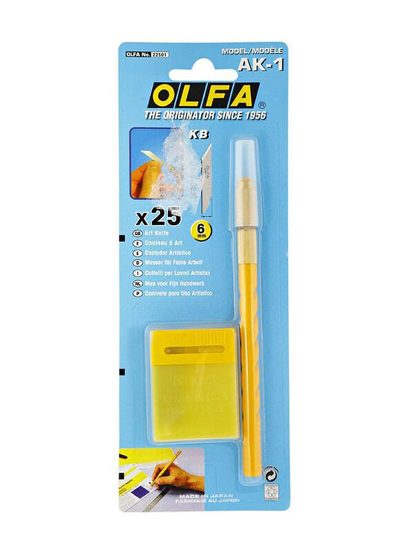 

Olfa Art Knife Set, 25 Pieces, Yellow