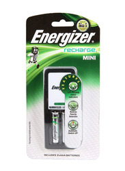 Energizer Recharge Mini AAA Battery Set with Charger, 2 Pieces, Silver