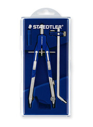 Staedtler 4-Piece Comfort Compass Set, Silver/Blue