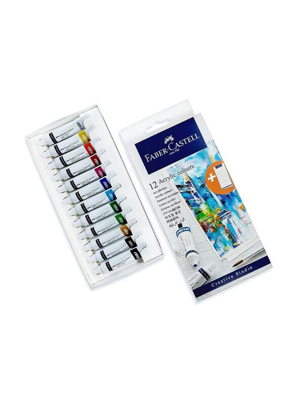 

Faber-Castell Acrylic Colour Paint Tubes With Palette, 1 Piece, Multicolour