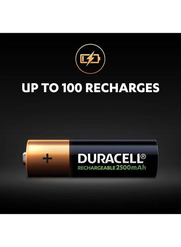 Duracell Rechargeable AA Battery Set, 4 Pieces, Multicolour