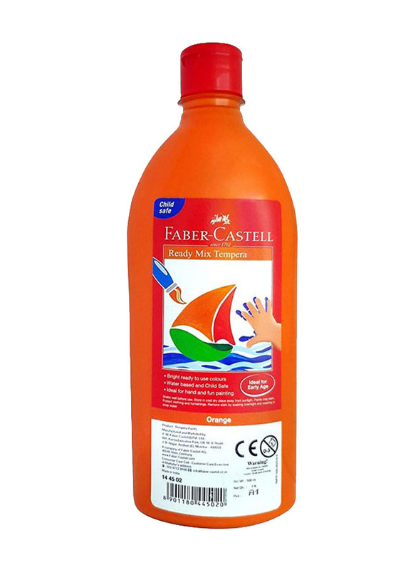 Faber-Castell Ready-Mix Tempera Paint Bottle, Orange