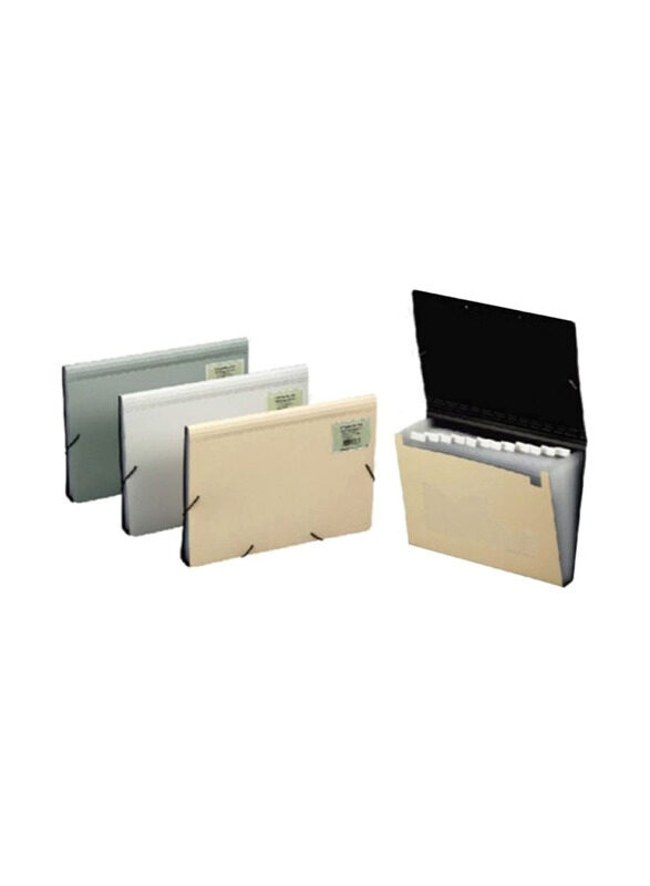 

Foldermate A4 Size 13-Pockets PolyMaster Expanding File, FE-533-BF, Multicolour