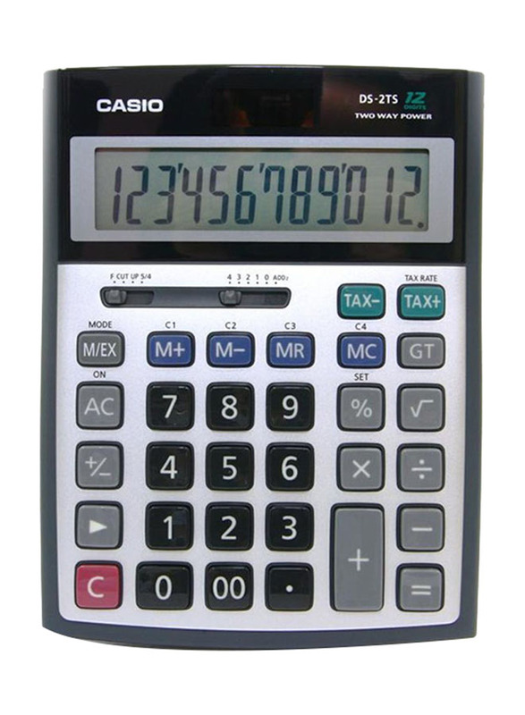 Casio 12-Digit Financial Calculator, DS-2TS, Multicolour