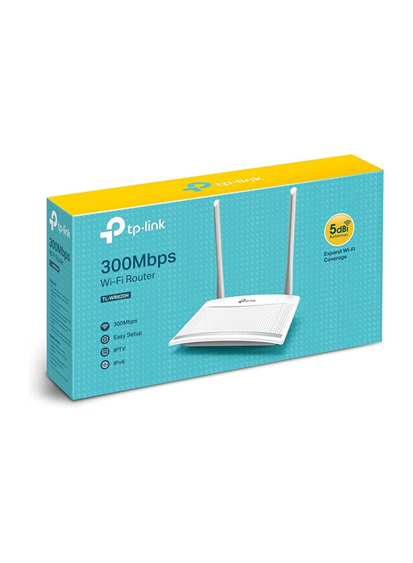 TP-Link TL-WR820N 4-in-1 Multi-Mode 300 Mbps Wi-Fi Router, White