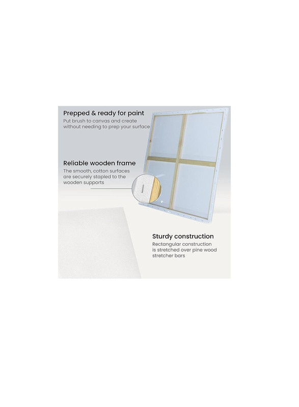 Square Small Painting Canvas Board Panel, 40 x 50cm, White