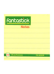 Fantastick Sticky Notes, 100 Sheets, Yellow