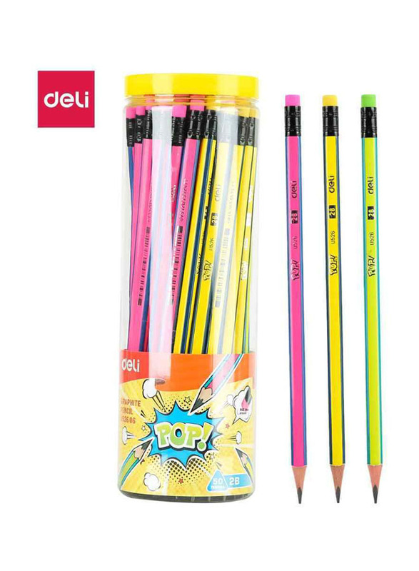 Deli 12-Piece HB Graphite Pencil Set, Multicolour