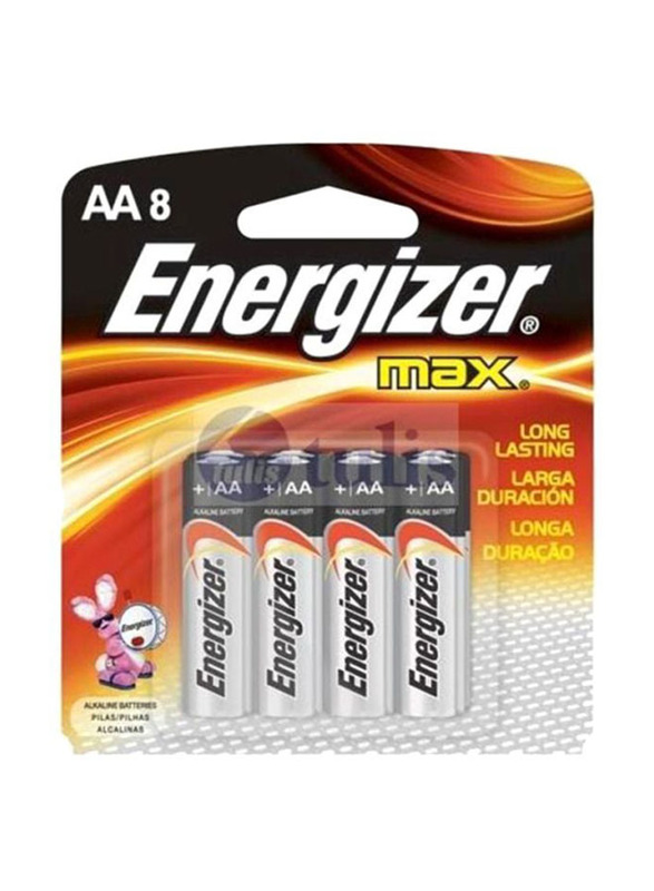 Energizer AA Max Battery Set, 4 Pieces, Silver/Black