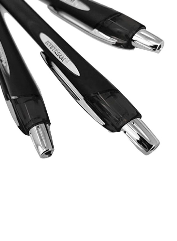 Uniball 14-Piece Jetstream Rollerball Pen Set, Black/Silver