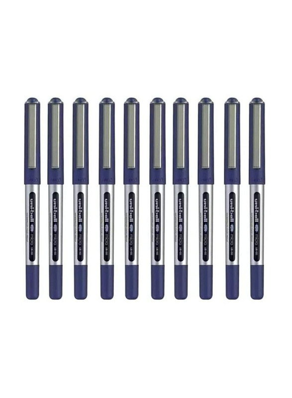 Uniball 10-Piece 0.5mm Tip Eye Micro Gel-Ink Pens, UB-150, Blue