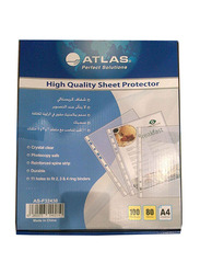 Atlas A4 File Folder, 100 Pieces, Clear