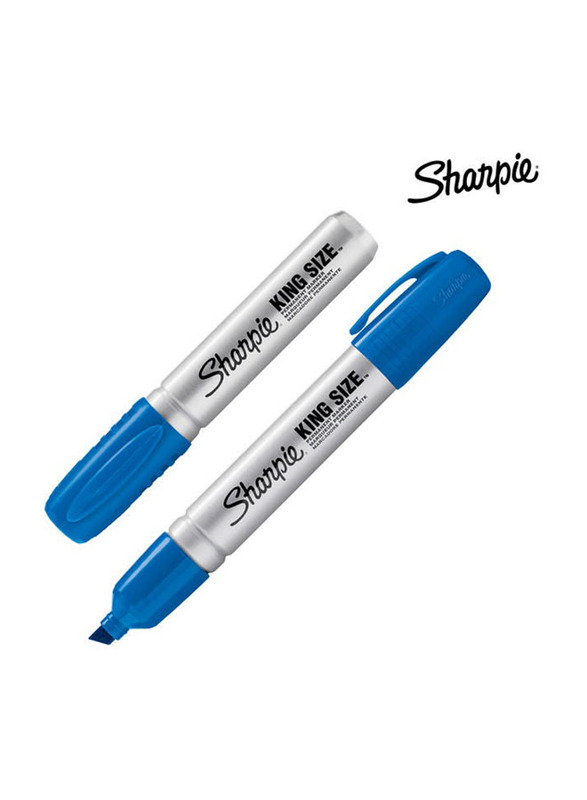Sharpie Permanent King Size Marker, Silver/Blue