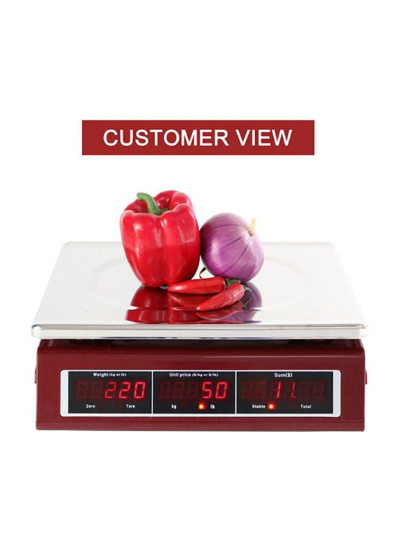 Camry Commercial Grocery Scale, Red