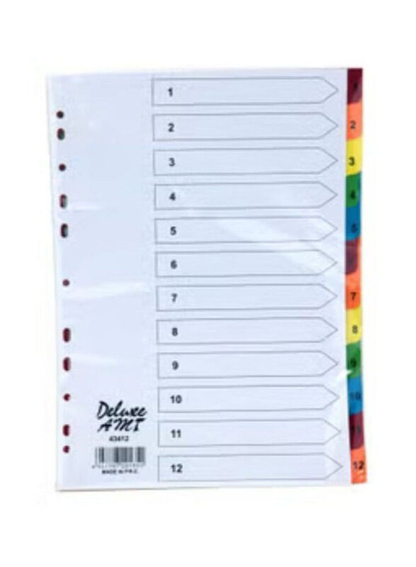 

Deluxe A4 Paper Divider, 10 Pieces, Multicolour