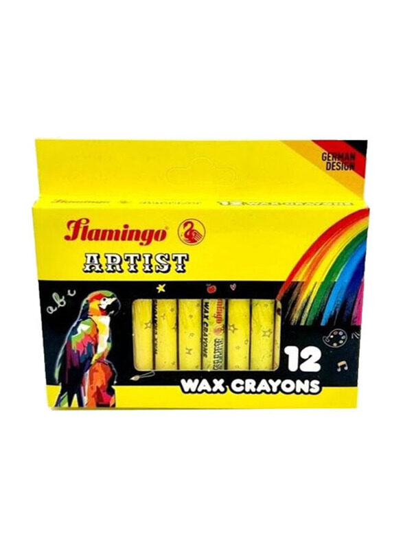 

Flamingo Artist Wax Crayons, 12 Pieces, Multicolour