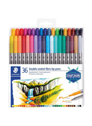 Staedtler 36-Piece Double-End Fibre-Tip Pens Set, Multicolour