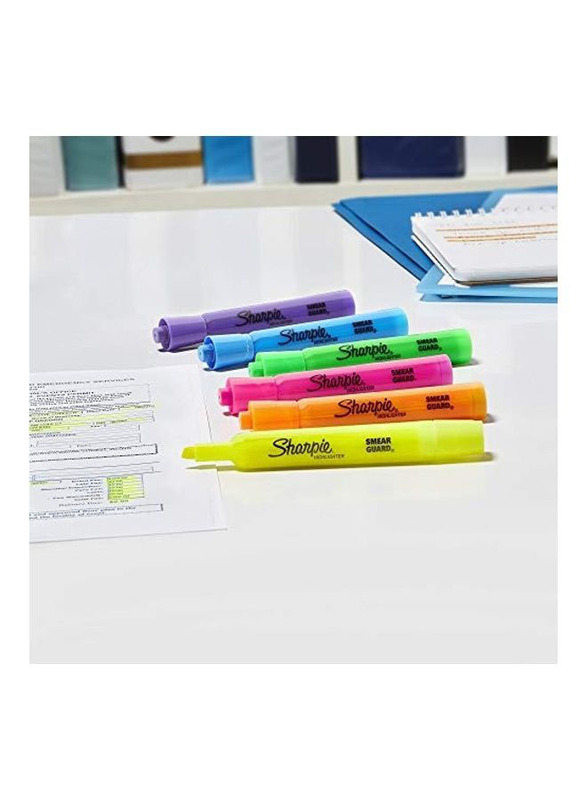 Sharpie 6-Piece Chisel Tip Highlighter Pen Set, Multicolour