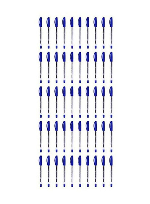 Faber-Castell 50-Piece Ball Pen Set, Blue