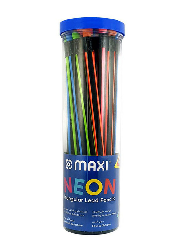 Maxi 30-Piece Triangular Lead Pencils, Multicolour