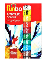 Funbo Acrylic Colour Set, 12 Pieces, Multicolour