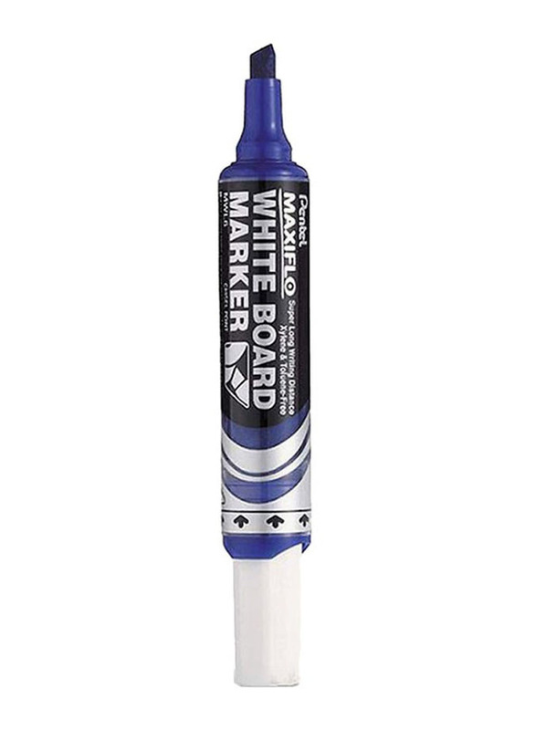 Pentel Chisel Tip Maxiflo White Board Marker, Blue