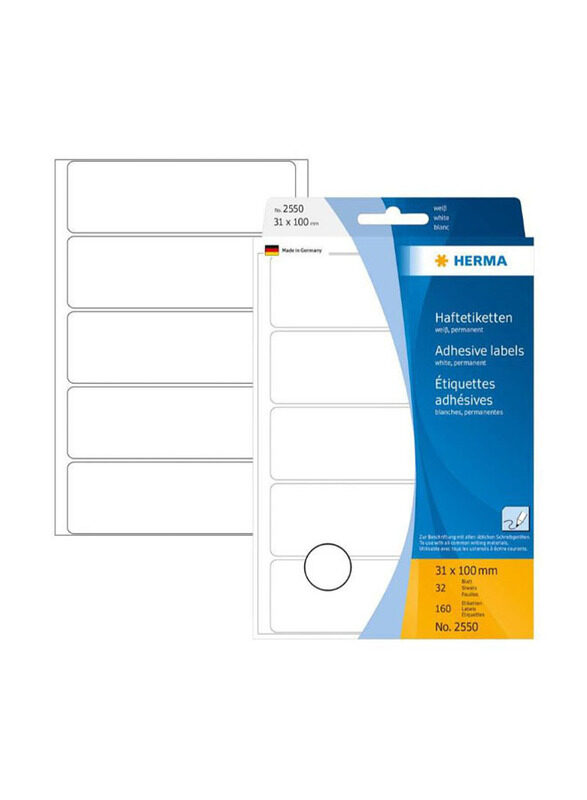 

Herma Multi-Purpose Adhesive Label Sheet, White
