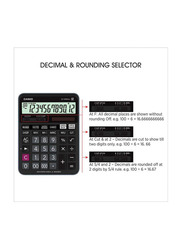 Casio Plus Power Practical Basic Calculator, DJ-120DPLUS-WA-DPW, Black