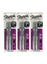 Sharpie 6-Piece Metallic Permanent Markers, Grey