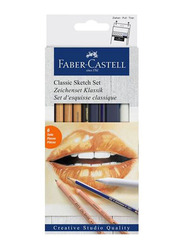 Faber-Castell Classic Sketch Set, 6 Pieces, Multicolour