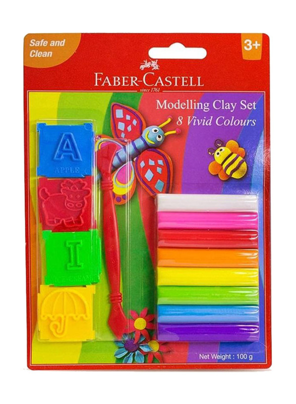Faber-Castell Modelling Clay Set, 13 Pieces, Assorted Colors