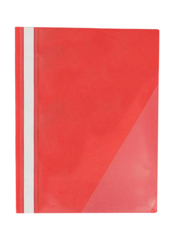 Atlas Flat Thick A4 File Folder With Pocket, Red