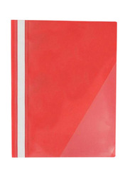Atlas Flat Thick A4 File Folder With Pocket, Red