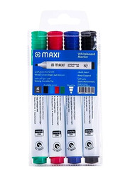Maxi 4-Piece Dry Erase Whiteboard Marker, Multicolour
