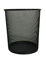 Partner Metal Mesh Medium Waste Bin Round, Black