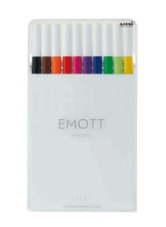 Uniball 10-Piece Emott Fineliner Pens, Multicolour