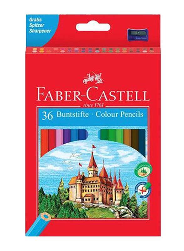 Faber-Castell Classic Hexagonal Colored Pencils, 36 Pieces, Multicolor