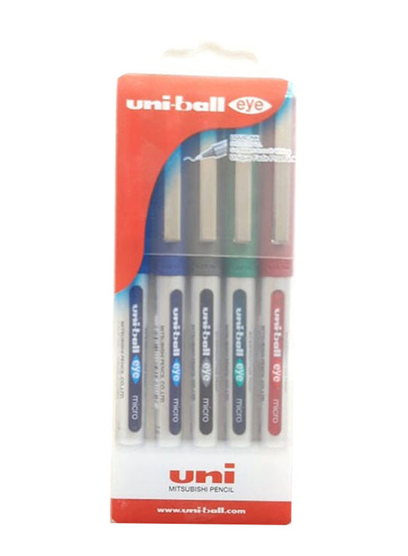Uniball 5-Piece Eye Ball Point Pen Set, Multicolour