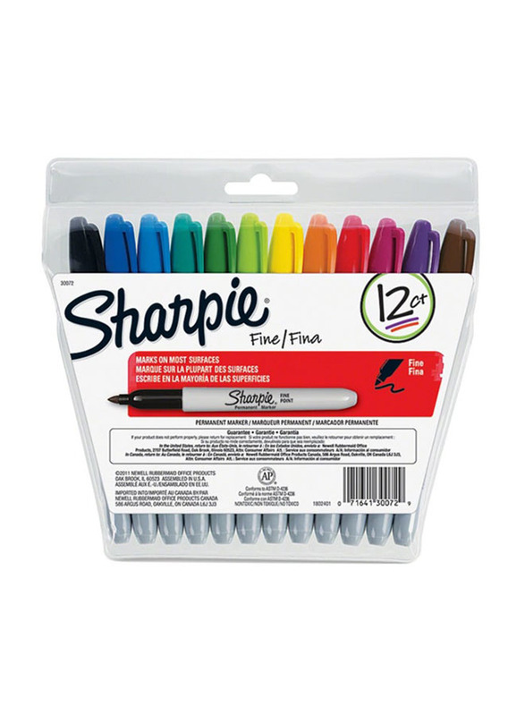 Sharpie 12 Piece Permanent Marker Set, Multicolour