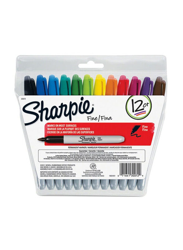 Sharpie 12 Piece Permanent Marker Set, Multicolour