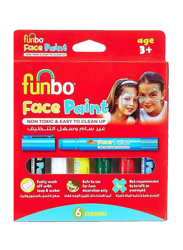 Funbo Face Paint Set, 6 Pieces, Multicolour