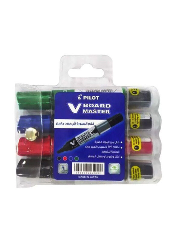 

Pilot 4-Piece V-Board Master Marker Set, Blue/Black/Red