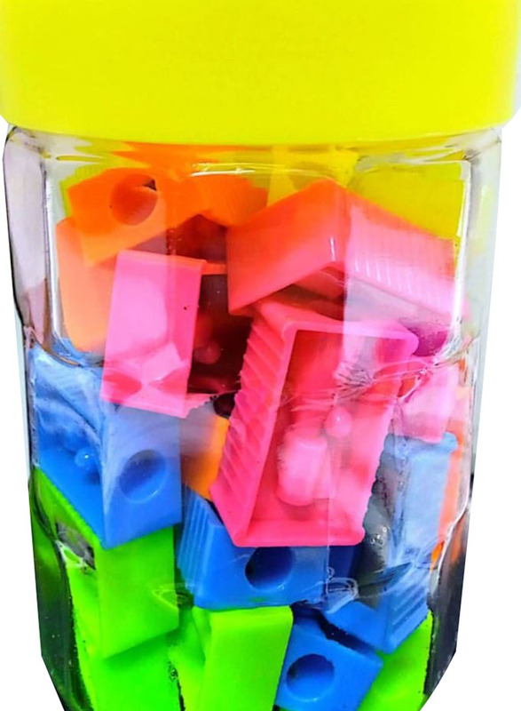 Flamingo 32-Piece Luna Neon Pencil Sharpener, Multicolour