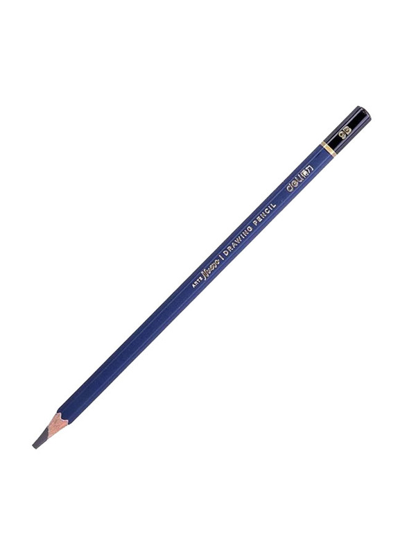 Deli 12-Piece 9B Size Sketching Pencils Set, Blue