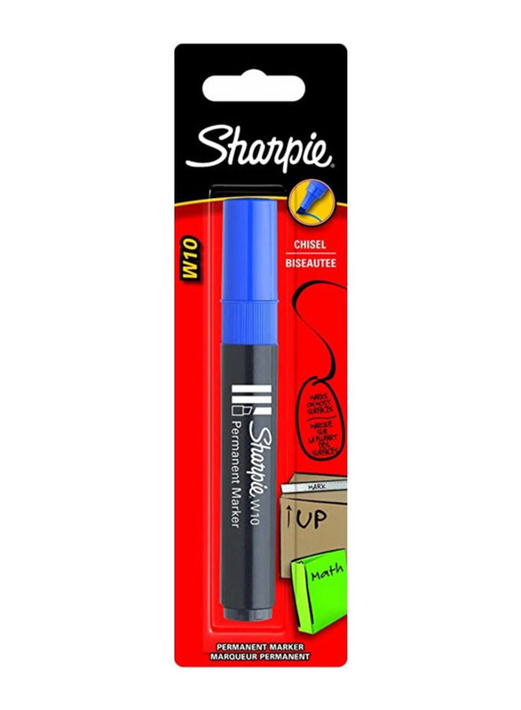Sharpie 15mm Thickness Chisel Tip Permanent Marker in Blister Pack, Blue